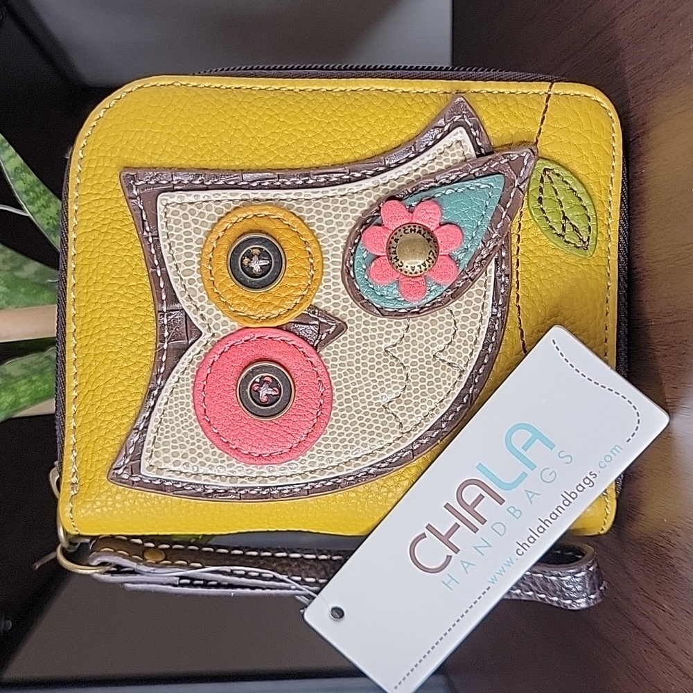 CHALA Zip Around Wallet, Wristlet, 8 Credit Card Slots, Sturdy Pu Leather